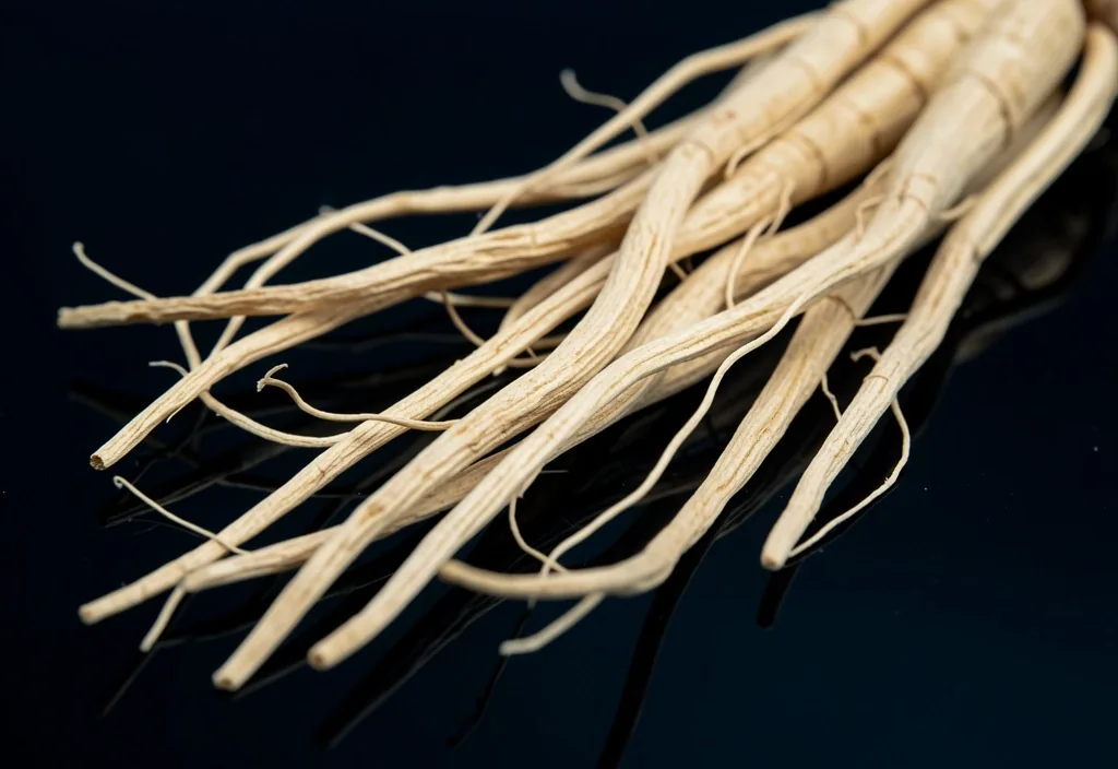 Dried ginseng roots