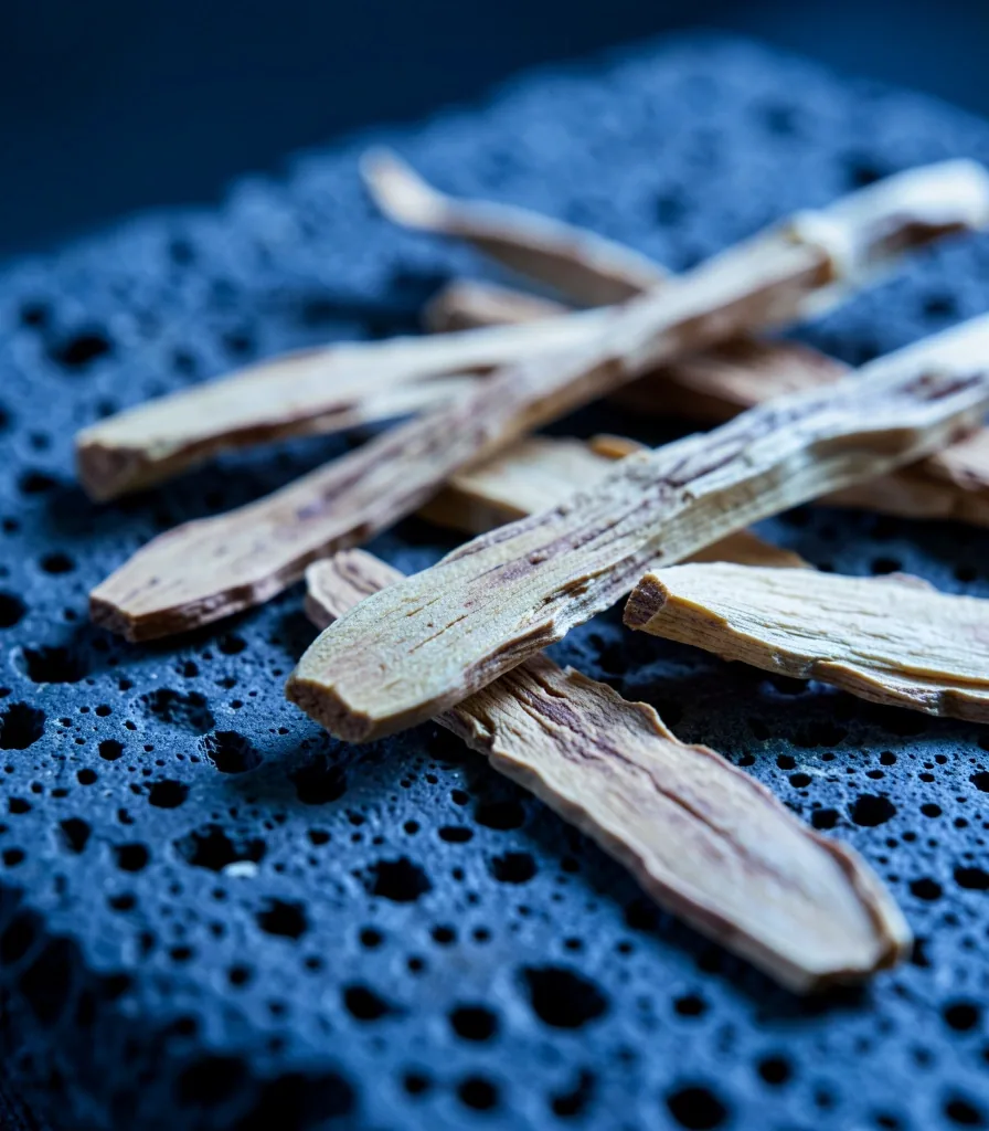 Dried botanical roots used in natural men's supplements