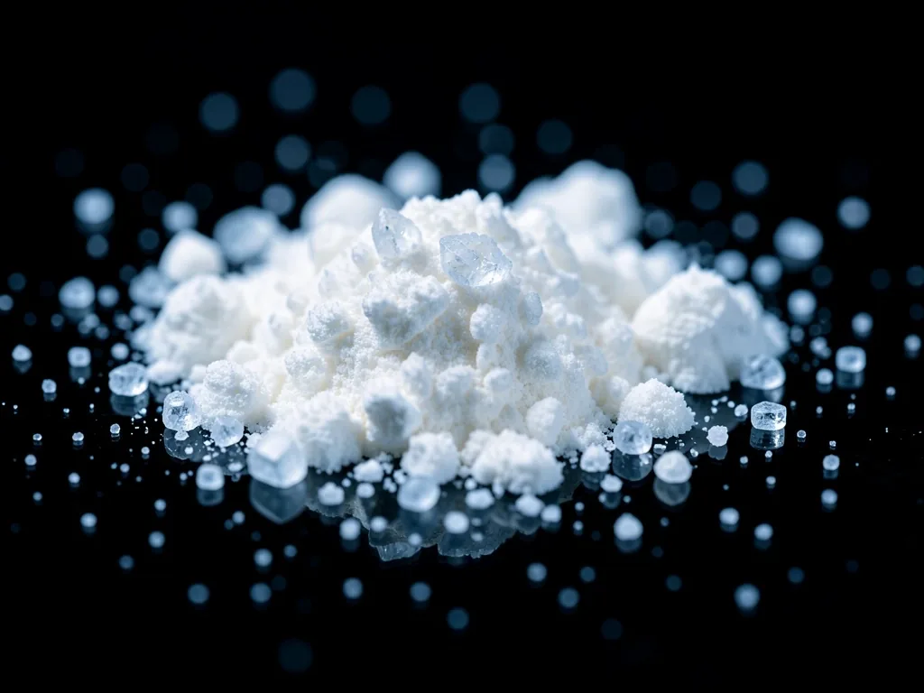 Raw mineral powder photographed in clinical setting